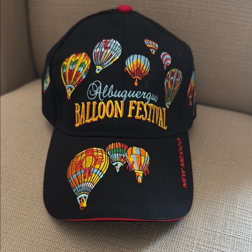Black and Red Balloon Festival Cap